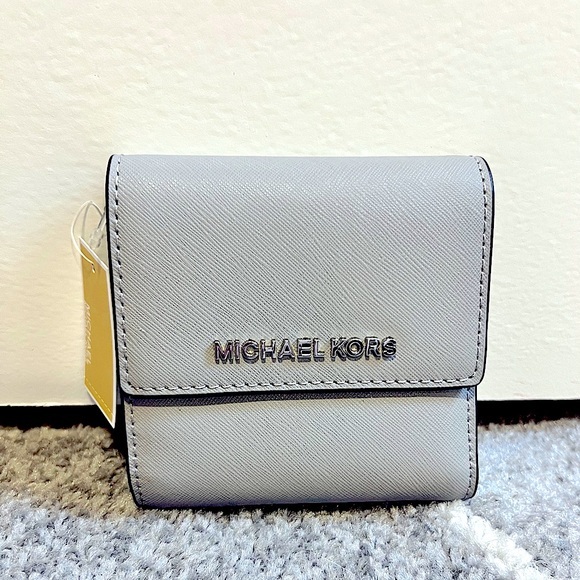 MICHAEL Michael Kors Handbags - 🩶 Michael Kors 🩶 small grey leather wallet NWT